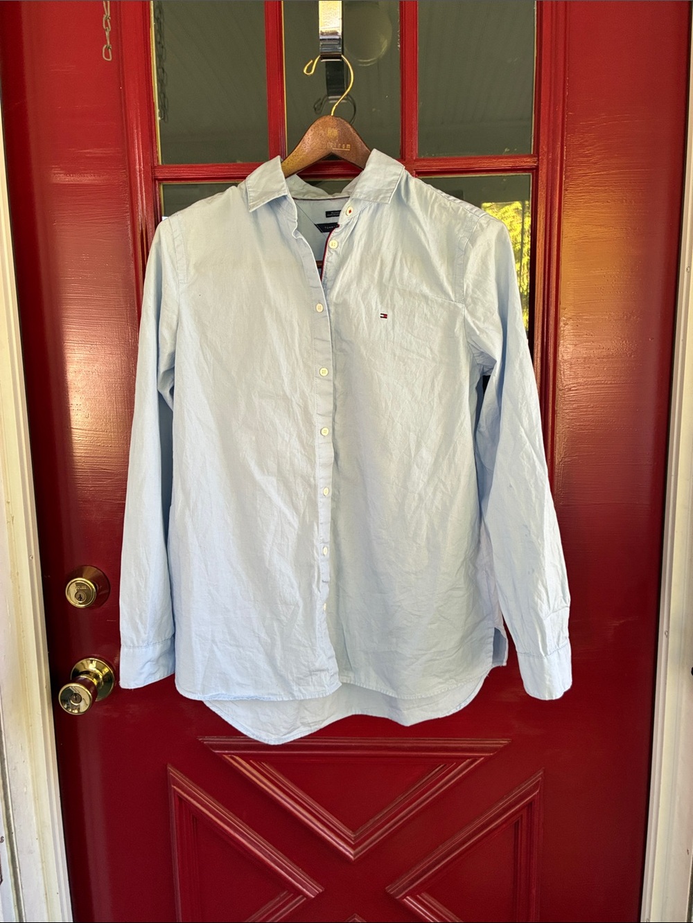 Tommy Hilfiger Pale Blue Button-Down women’s Dress Shirt